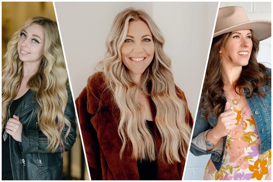 Three guests with extension hair